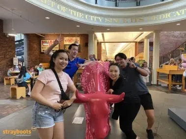 A group enjoying a scavenger hunt together
