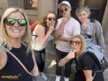A group enjoying a scavenger hunt together